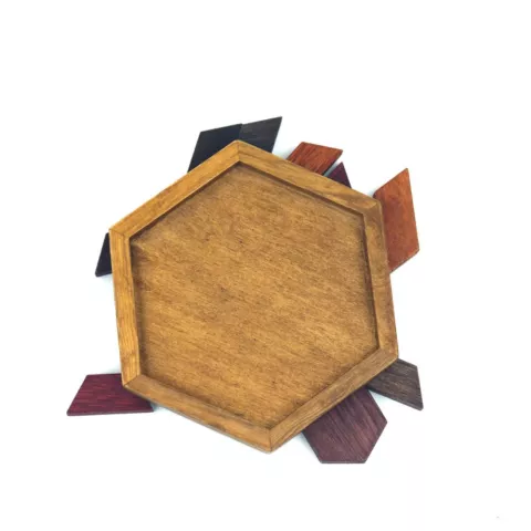 Wooden Hexagon Puzzle - Thinking Puzzle - Schwieriges Spiel und sch&ouml;n als Geschenk