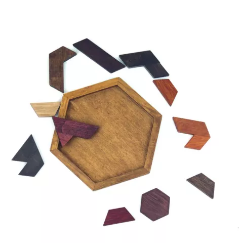 Wooden Hexagon Puzzle - Thinking Puzzle - Schwieriges Spiel und sch&ouml;n als Geschenk