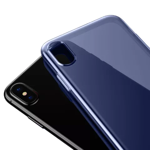 Baseus Simple Series klare iPhone X XS H&uuml;lle - Blau