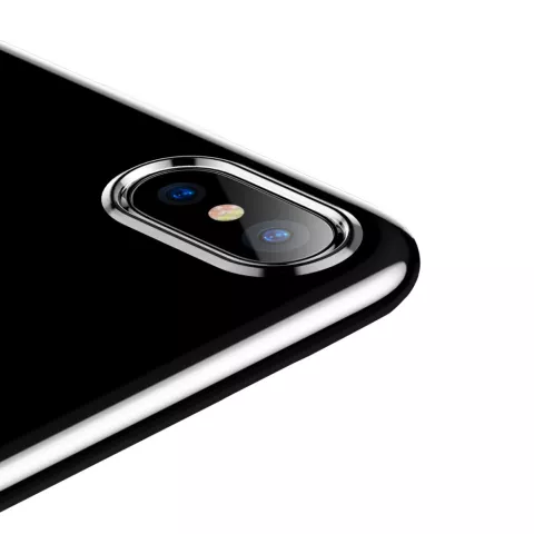 Transparente iPhone X XS H&uuml;lle der Baseus Simple Series - Transparent