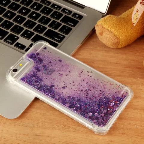 Glitter TPU H&uuml;lle iPhone 6 6s 7 8 SE 2020 SE 2022 H&uuml;lle - Lila