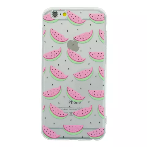 Wassermelonenh&uuml;lle transparent iPhone 6 Plus 6s Plus TPU Silikon Frucht Klare Abdeckung Melone