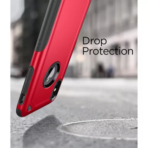 Stossfeste Pro Armor iPhone X XS H&uuml;lle - Schutzh&uuml;lle Rot Rot - Zus&auml;tzlicher Schutz