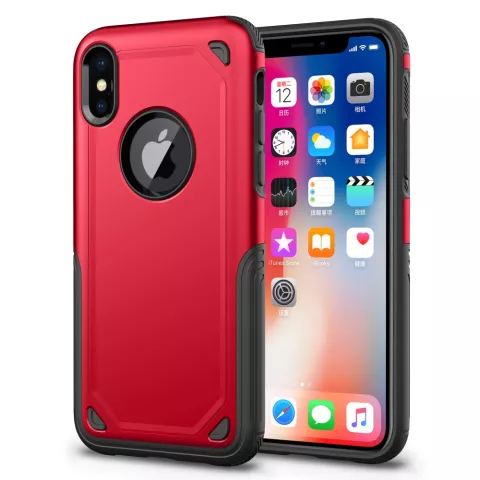 Stossfeste Pro Armor iPhone X XS H&uuml;lle - Schutzh&uuml;lle Rot Rot - Zus&auml;tzlicher Schutz