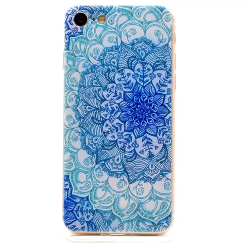 Mandala H&uuml;lle TPU iPhone 7 8 SE 2020 SE 2022 - Dekoration Blau