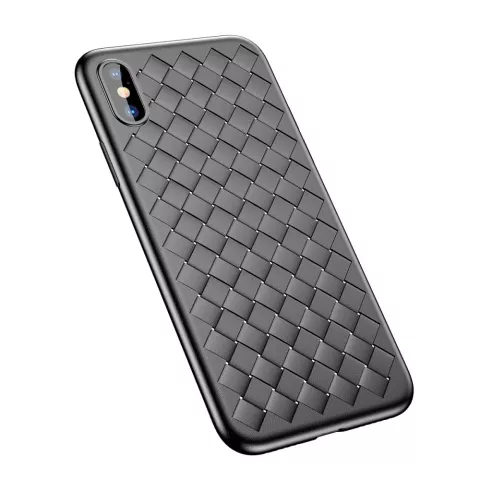 Baseus Weaving Case gewebte TPU-H&uuml;lle f&uuml;r iPhone X XS - Schwarz