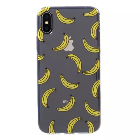Bananen TPU Obst H&uuml;lle iPhone X XS H&uuml;lle - Transparent Gelb