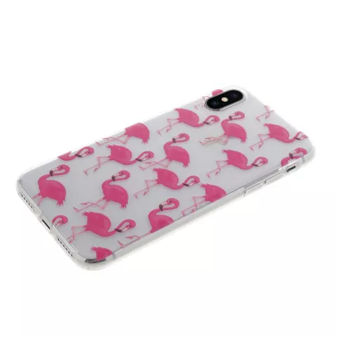 Rosa Flamingos TPU H&uuml;lle iPhone X XS H&uuml;lle - Transparent