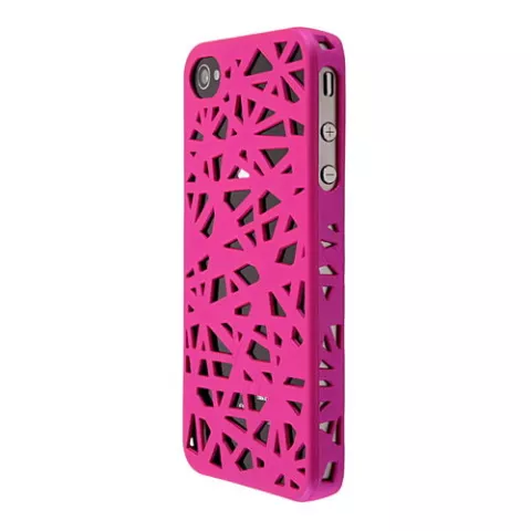 iPhone 4 4s Vogelnest Beutel Abdeckung Fall Vogelnest Design - Pink