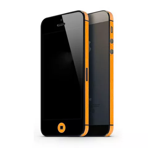 Autoaufkleber iPhone 5 5s SE 2016 Dekor Farbe Rand Haut - Orange