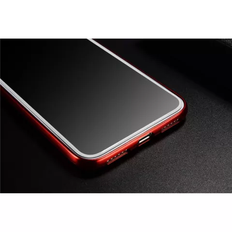 Kohlefaser TPU iPhone X XS H&uuml;lle - Rot