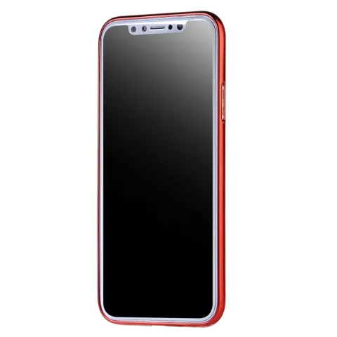 Kohlefaser TPU iPhone X XS H&uuml;lle - Rot