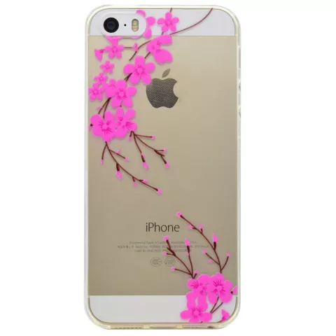 Bl&uuml;tezweig anmutige H&uuml;lle TPU H&uuml;lle iPhone 5 5s SE 2016 - Transparent Pink