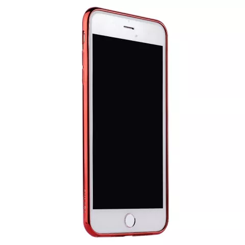 Sulada Clear iPhone 7 Plus 8 Plus TPU-H&uuml;lle - Rot Metallic