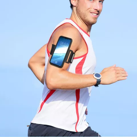 Sportband Laufbandabdeckung Silikonh&uuml;lle f&uuml;r iPhone X XS - Schwarzes Armband