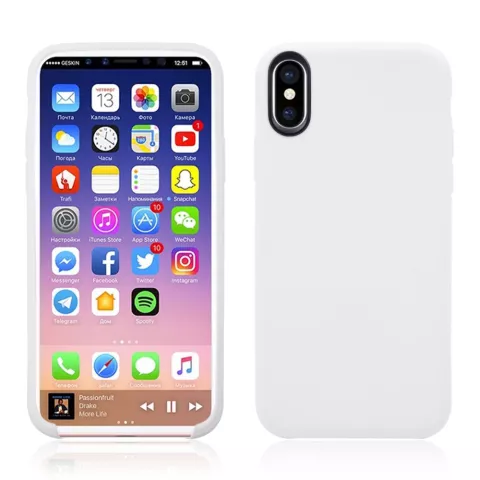 TPU H&uuml;lle flexible H&uuml;lle f&uuml;r iPhone X XS - Weiss