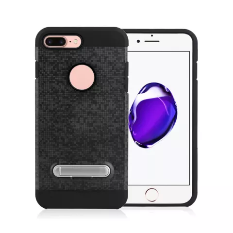 Mosaikh&uuml;lle Standard TPU Kunststoff Hybridh&uuml;lle iPhone 7 Plus 8 Plus - Schwarz