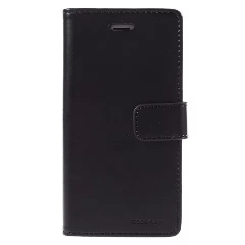 Mercury Blue Moon B&uuml;cherregal Brieftasche iPhone 6 6s H&uuml;lle - Schwarzes Leder