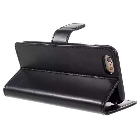 Mercury Blue Moon Bookcase Geldb&ouml;rse Kompatibel mit iPhone 6 6s H&uuml;lle - Schwarzes Leder
