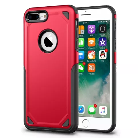 Pro Armor Red Schutzh&uuml;lle iPhone 7 Plus 8 Plus - Rote H&uuml;lle