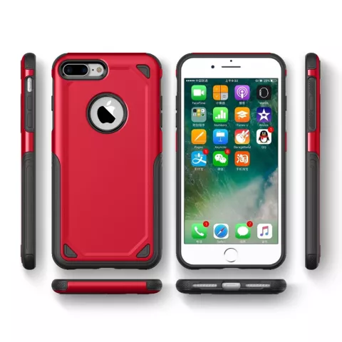 Pro Armor Red Schutzh&uuml;lle iPhone 7 Plus 8 Plus - Rote H&uuml;lle