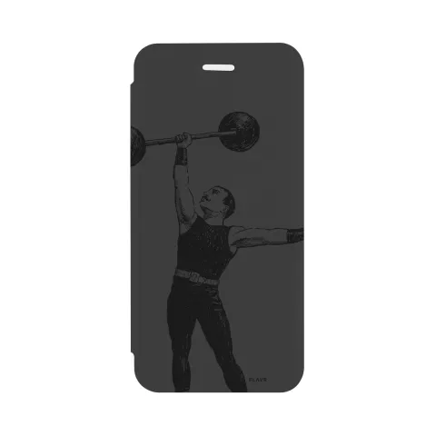 FLAVR Adour Case Gewichtheber Fall Zirkus iPhone 6 6s 7 8 SE 2020 SE 2022 - Schwarz Grau
