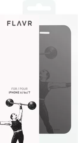 FLAVR Adour Case Gewichtheber Fall Zirkus iPhone 6 6s 7 8 SE 2020 SE 2022 - Schwarz Grau