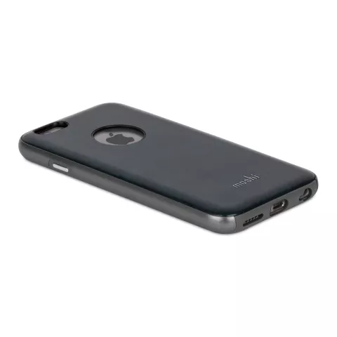 Moshi iGlaze Napa iPhone 6 6s - Schwarz Dunkelblaues Leder