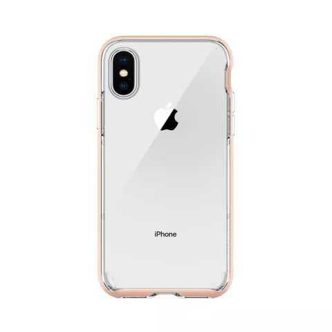 Spigen Neo Hybrid Crystal Kompatibel mit iPhone X XS H&uuml;lle - Rosegold H&uuml;lle
