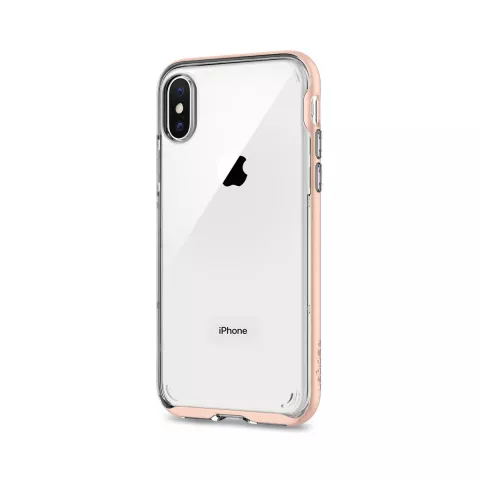 Spigen Neo Hybrid Crystal Kompatibel mit iPhone X XS H&uuml;lle - Rosegold H&uuml;lle