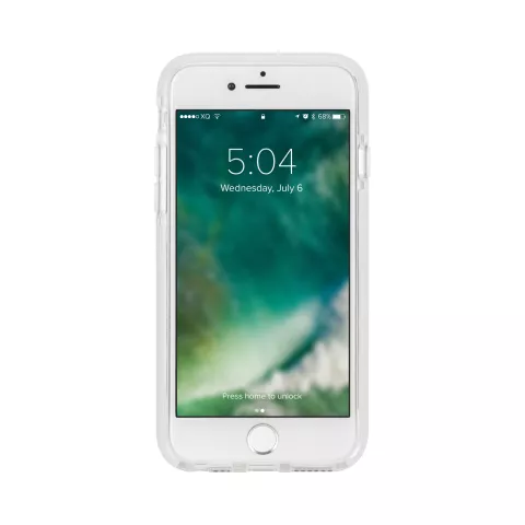 Xqisit Mitico Stossstange TPU iPhone 6 6s 7 8 SE 2020 SE 2022 H&uuml;lle - Transparent Silber