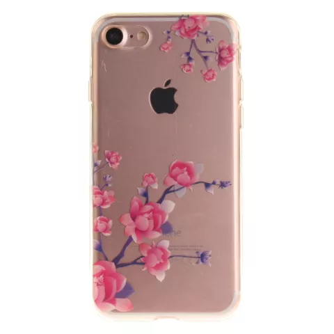 Klare Bl&uuml;tenzweige iPhone 7 8 SE 2020 SE 2022 TPU-H&uuml;lle - Pink Lila