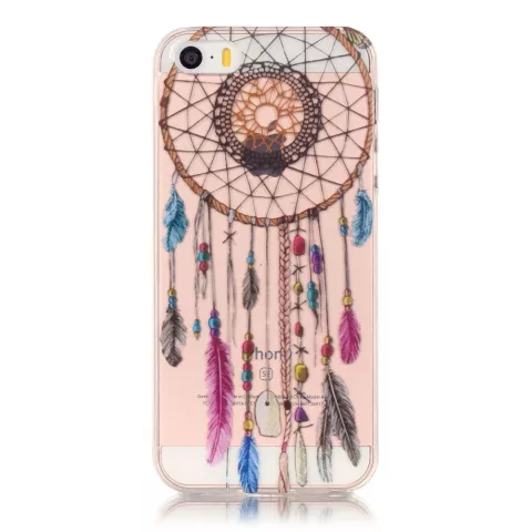 Klare Dreamcatcher iPhone 5 5s SE 2016 TPU H&uuml;lle - Braun Lila