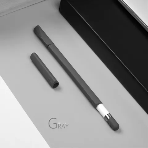 Rutschfester Silikongriff f&uuml;r Apple Pencil 4-teiliger zus&auml;tzlicher Schutz - Grau