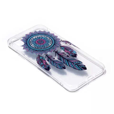 Dreamcatcher transparente H&uuml;lle TPU iPhone XR - Blau