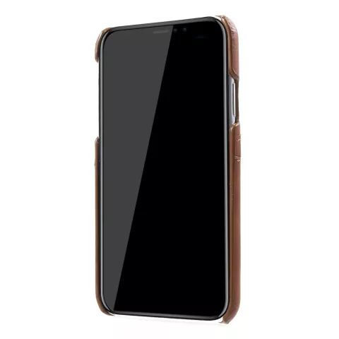 Leder Kartenetui iPhone XR - Braun