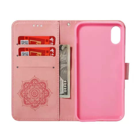 Brieftasche B&uuml;cherregal Dreamcatcher Kartenhalter iPhone XR - Pink