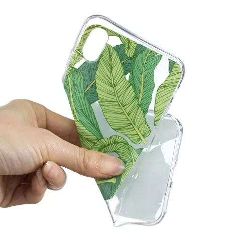 Transparente TPU-H&uuml;lle l&auml;sst iPhone XR - Gr&uuml;n