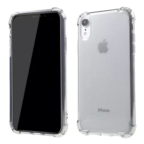 Transparente stossfeste H&uuml;lle TPU iPhone XR - Transparent Grau