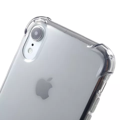 Transparente stossfeste H&uuml;lle TPU iPhone XR - Transparent Grau