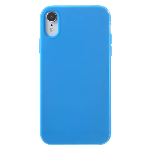 Flexible TPU iPhone XR H&uuml;lle - gl&auml;nzend blau