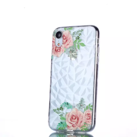 Diamant Fall TPU iPhone XR Fall - Blumen