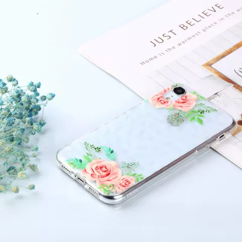 Diamant Fall TPU iPhone XR Fall - Blumen