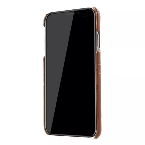 Kunstleder Kartenhalter H&uuml;lle f&uuml;r iPhone XS Max H&uuml;lle - Braun