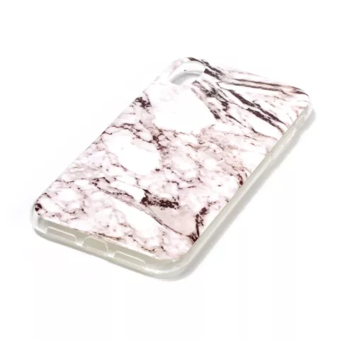 Marmor TPU H&uuml;lle iPhone XS Max H&uuml;lle - Weiss