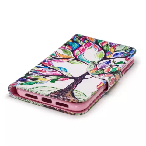 Bunte Leder Brieftasche Fall Boom iPhone XR- Bunt