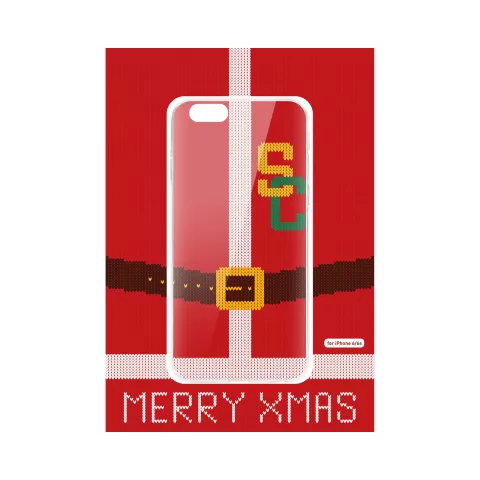 FLAVR Christmas Cardcase H&auml;sslicher Weihnachtspullover College Footbal iPhone 6 6s - Rot