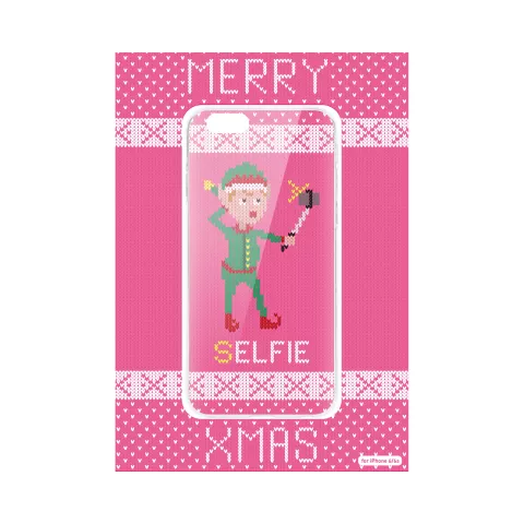 FLAVR Christmas Cardcase H&auml;sslicher Weihnachtsweihnachtspullover Selfie Elf iPhone 6 6s - Pink