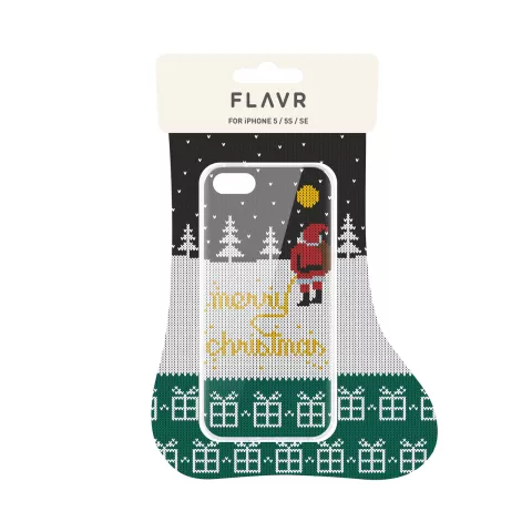 FLAVR Fall H&auml;sslicher Weihnachtspullover Gelber Schnee Weihnachtsmann iPhone 5 5s SE 2016