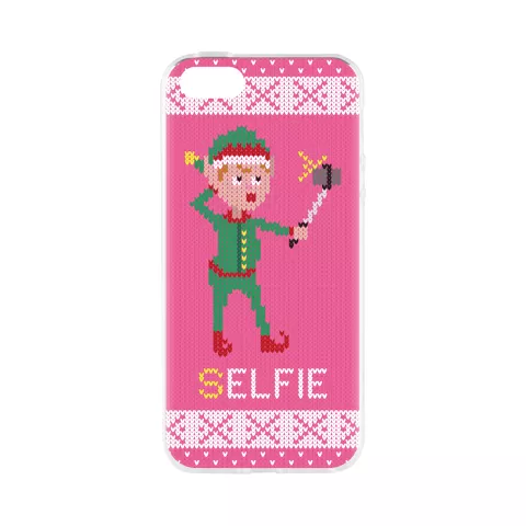 FLAVR Weihnachtskoffer H&auml;sslicher Weihnachtspullover Elfen Selfie iPhone 5 5s SE 2016 - Pink